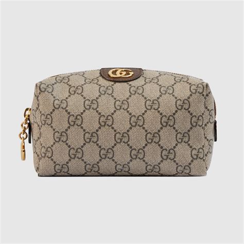 gucci ophidia gg small cosmetics case - brown - cases|gucci make up pouch.